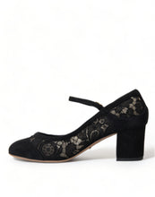 Load image into Gallery viewer, Dolce &amp; Gabbana Elegant Suede Mary Jane Lace Heels
