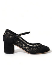 Load image into Gallery viewer, Dolce &amp; Gabbana Elegant Suede Mary Jane Lace Heels
