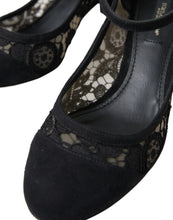 Load image into Gallery viewer, Dolce &amp; Gabbana Elegant Suede Mary Jane Lace Heels
