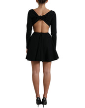 Load image into Gallery viewer, Dolce &amp; Gabbana Black Viscose Cut Out A-line Long Sleeves Mini Dress

