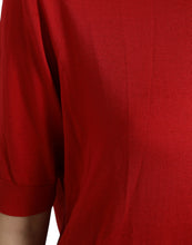 Load image into Gallery viewer, Dolce &amp; Gabbana Red Silk Crew Neck Short Sleeves T-shirt Top
