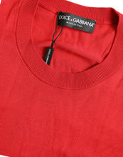 Load image into Gallery viewer, Dolce &amp; Gabbana Red Silk Crew Neck Short Sleeves T-shirt Top
