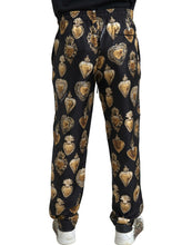 Load image into Gallery viewer, Dolce &amp; Gabbana Elegant Silk Joggers with Heart Print
