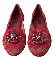 Load image into Gallery viewer, Dolce &amp; Gabbana Elegant Floral Lace Vally Flats
