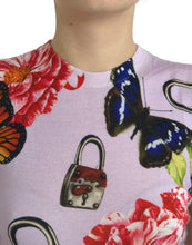 Load image into Gallery viewer, Dolce &amp; Gabbana Multicolor Floral Padlock Butterfly Tank Top
