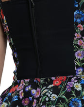 Load image into Gallery viewer, Dolce &amp; Gabbana Black Polyester Floral A-line Sleeveless Mini Dress
