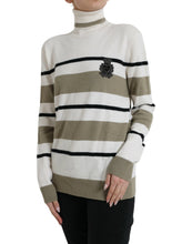 Load image into Gallery viewer, Dolce &amp; Gabbana Multicolor Stripe Wool Logo Pullover Sweater
