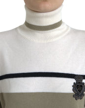 Load image into Gallery viewer, Dolce &amp; Gabbana Multicolor Stripe Wool Logo Pullover Sweater
