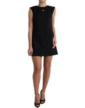 Load image into Gallery viewer, Dolce &amp; Gabbana Black DG Logo Cotton Shift A-line Mini Dress
