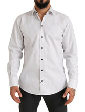 Load image into Gallery viewer, Dolce &amp; Gabbana Elegant White Striped Cotton Dress Shirt
