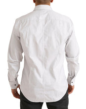 Load image into Gallery viewer, Dolce &amp; Gabbana Elegant White Striped Cotton Dress Shirt
