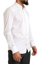 Load image into Gallery viewer, Dolce &amp; Gabbana White GOLD Formal Cotton Tuxedo Dress Shirt
