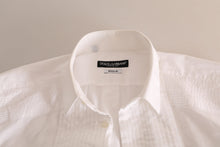 Load image into Gallery viewer, Dolce &amp; Gabbana White GOLD Formal Cotton Tuxedo Dress Shirt
