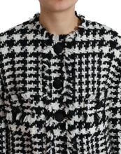 Load image into Gallery viewer, Dolce &amp; Gabbana Elegant Houndstooth Long Trench Coat
