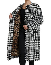 Load image into Gallery viewer, Dolce &amp; Gabbana Elegant Houndstooth Long Trench Coat
