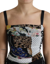 Load image into Gallery viewer, Dolce &amp; Gabbana Multicolor Patchwork Midi Floral Leopard Bodycon Dress
