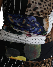 Load image into Gallery viewer, Dolce &amp; Gabbana Multicolor Patchwork Midi Floral Leopard Bodycon Dress
