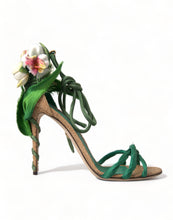 Load image into Gallery viewer, Dolce &amp; Gabbana Emerald Elegance Satin Heels
