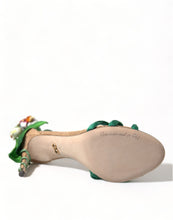 Load image into Gallery viewer, Dolce &amp; Gabbana Emerald Elegance Satin Heels
