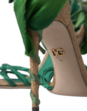 Load image into Gallery viewer, Dolce &amp; Gabbana Emerald Elegance Satin Heels
