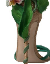 Load image into Gallery viewer, Dolce &amp; Gabbana Emerald Elegance Satin Heels
