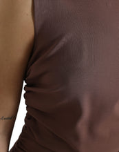 Load image into Gallery viewer, Dolce &amp; Gabbana Brown Viscose Sheath Sleeveless Bodycon Midi Dress
