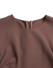 Load image into Gallery viewer, Dolce &amp; Gabbana Brown Viscose Sheath Sleeveless Bodycon Midi Dress
