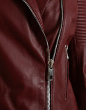 Load image into Gallery viewer, Dolce &amp; Gabbana Bordeaux Biker Leather Jacket
