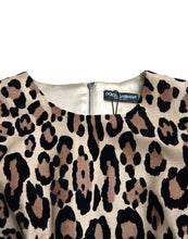 Load image into Gallery viewer, Dolce &amp; Gabbana Brown Leopard Print Nylon Aline Mini Dress
