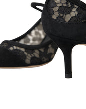 Load image into Gallery viewer, Dolce &amp; Gabbana Elegant Black Taormina Lace Heels
