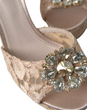 Load image into Gallery viewer, Dolce &amp; Gabbana Chic Light Pink Platform Heels with Lace Detail
