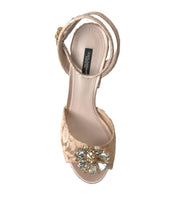 Load image into Gallery viewer, Dolce &amp; Gabbana Chic Light Pink Platform Heels with Lace Detail
