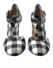 Load image into Gallery viewer, Dolce &amp; Gabbana Chic Gingham T-Strap Pumps: Timeless Mary Jane Heels
