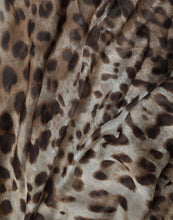 Load image into Gallery viewer, Dolce &amp; Gabbana Brown Leopard Print Silk Ruffled Midi Dress
