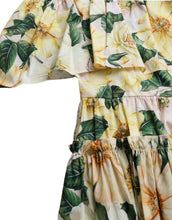 Load image into Gallery viewer, Dolce &amp; Gabbana Yellow Floral Print Cotton Mini Dress

