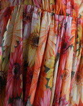 Load image into Gallery viewer, Dolce &amp; Gabbana Multicolor Sunflower Print Silk Midi Dress

