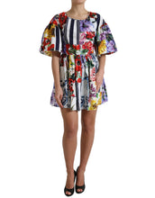 Load image into Gallery viewer, Dolce &amp; Gabbana Multicolor Striped Floral Print Mini Dress

