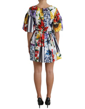 Load image into Gallery viewer, Dolce &amp; Gabbana Multicolor Striped Floral Print Mini Dress
