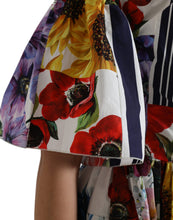 Load image into Gallery viewer, Dolce &amp; Gabbana Multicolor Striped Floral Print Mini Dress
