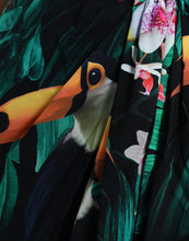 Load image into Gallery viewer, Dolce &amp; Gabbana Green Tropical Jungle Print One Shoulder Midi Dress
