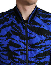 Load image into Gallery viewer, Dolce &amp; Gabbana Black Blue Hooded Windbreaker Coat Jacket
