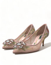 Load image into Gallery viewer, Dolce &amp; Gabbana Elegant Pink Floral Crystal Pumps
