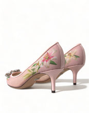 Load image into Gallery viewer, Dolce &amp; Gabbana Elegant Pink Floral Crystal Pumps
