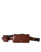 Load image into Gallery viewer, Dolce &amp; Gabbana Brown Alligator Leather Airpods Case Coin Purse Wallet
