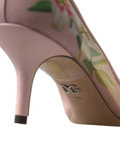 Load image into Gallery viewer, Dolce &amp; Gabbana Elegant Pink Floral Crystal Pumps
