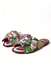 Load image into Gallery viewer, Dolce &amp; Gabbana Exquisite Floral Print Flat Sandals
