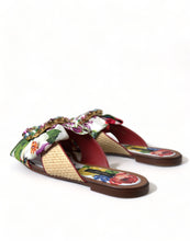 Load image into Gallery viewer, Dolce &amp; Gabbana Exquisite Floral Print Flat Sandals
