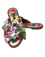 Load image into Gallery viewer, Dolce &amp; Gabbana Exquisite Floral Print Flat Sandals
