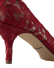 Load image into Gallery viewer, Dolce &amp; Gabbana Radiant Red Lace Heels with Crystals
