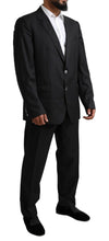 Load image into Gallery viewer, Dolce &amp; Gabbana Elegant Black Virgin Wool Martini Suit
